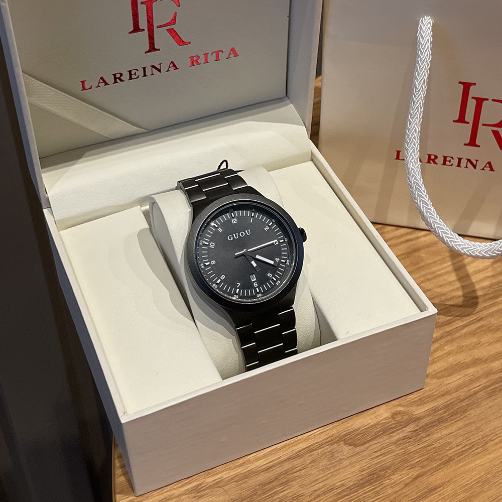 GUOU2025 New Luxury Steel Band Watch Classic Fashion Business Wristwatch Simple Commuting High-End F