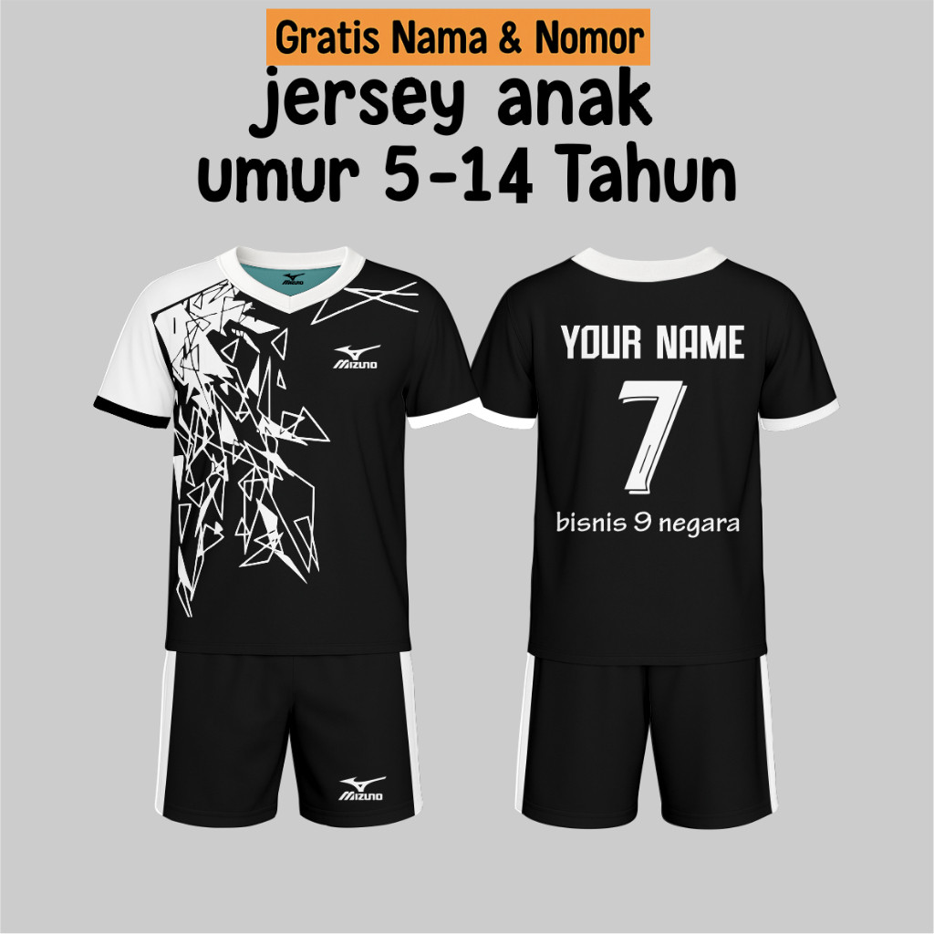 TERMURAH PASANG NAMA DAN NOMOR PUNGGGUNG Custom Nama Baju Bola Jersey ANAK Sepak Bola Sablon Nama De
