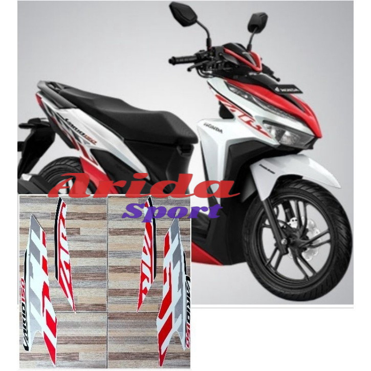 Striping vario stiker honda vario new  techno 150 sporty fi cbs 2020 2021 2022 putih merah