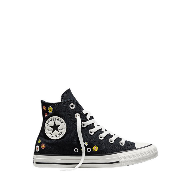 Converse CTAS Embroidered Florals Women's Sneakers - Black/Bright Outlook/All Heat