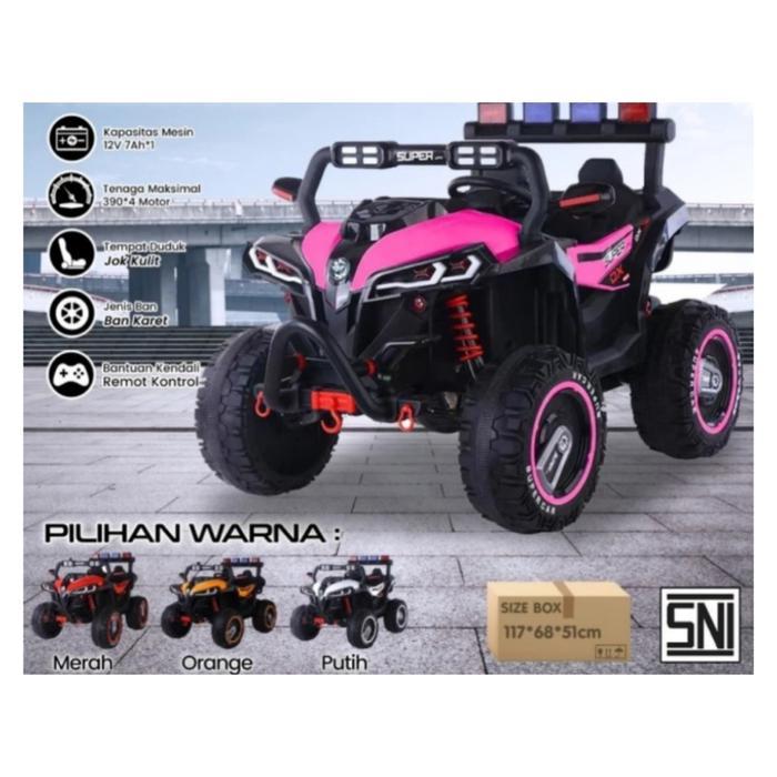Mobil Jeep Aki Besar Mainan Anak Mobilan Remot Kontrol Gagah 4 Dinamo