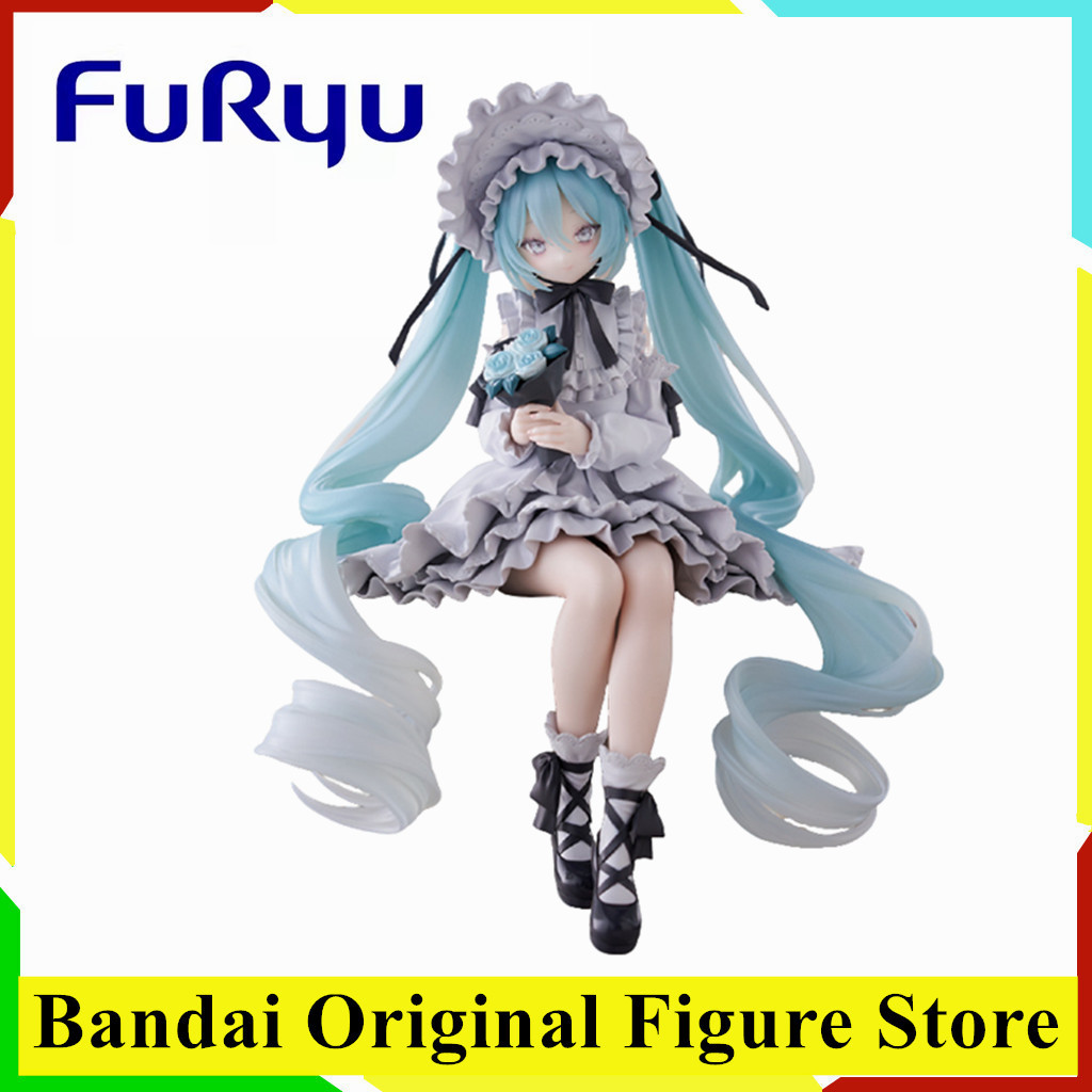 Original FuRyu Hatsune Miku Retro Doll Action Figure Toys PVC Model Collection Anime Noodle Stopper 