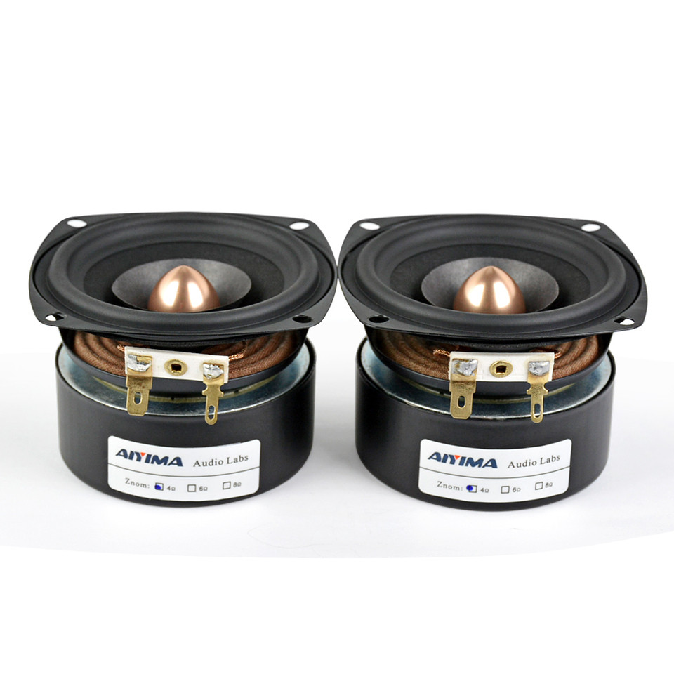 AIYIMA 2Pcs 3 Inch 4 Ohm 8 Ohm 15W Auo Speaker Full Range Sound Speaker HIFI Bullet Treble Midrange 