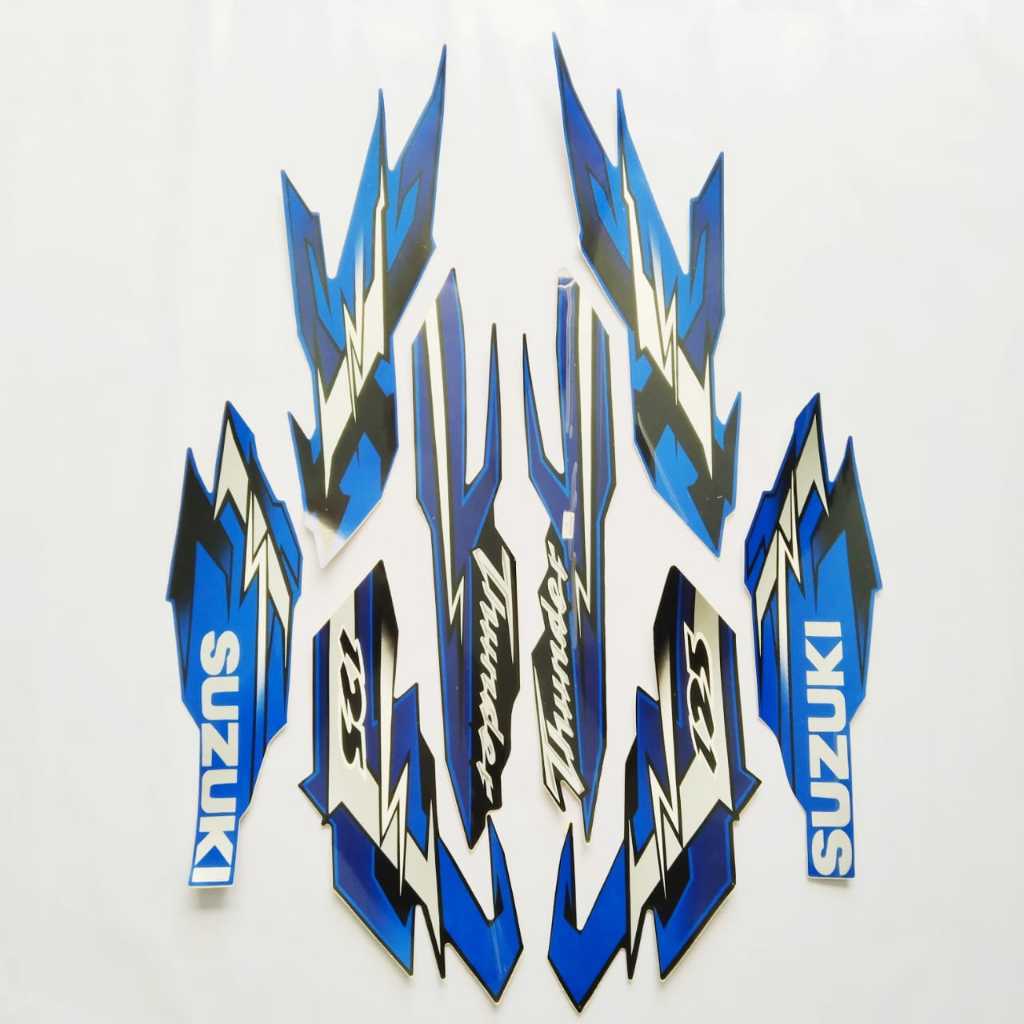 SET STICKER BODY STRIPING BODY MOTOR  THUNDER 125 2007 -NEW OLD STOCK-