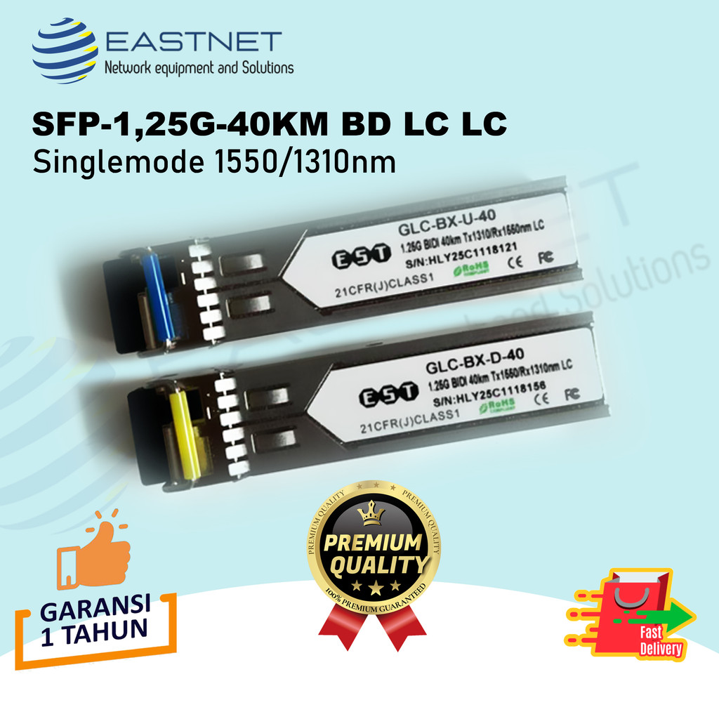 SFP BiDi 1G 40 KM Compatible Mikrotik Cisco Huawei LC BIDI (1 PAIR)