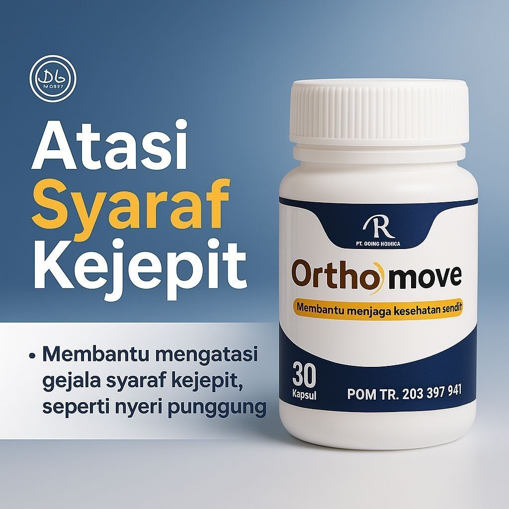 ORTHOMOVE ORIGINAL - PAKET isi 30 dan 60 kapsul Obat Nyeri Sendi Tulang Pengapuran Syaraf Kejepit Ny