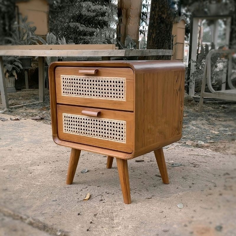 Nakas Meja Nakas Minimalis Meja Kecil Kamar Tidur Kayu Jati