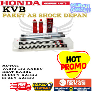 KVB ORIGINAL PAKET AS DEPAN KOMPLIT HONDA VARIO 110 KARBU,PAKET AS SHOCK DEPAN KOMPLIT ASLI HONDA BE