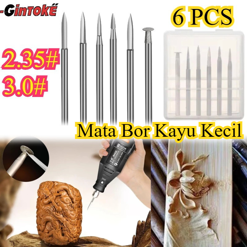 6PCS/Set Mata Bor Ukir Kayu 2,35MM 3MM Untuk Alat Putar Mata Bor Kayu Kecil Kualitas Tinggi Mata Bor
