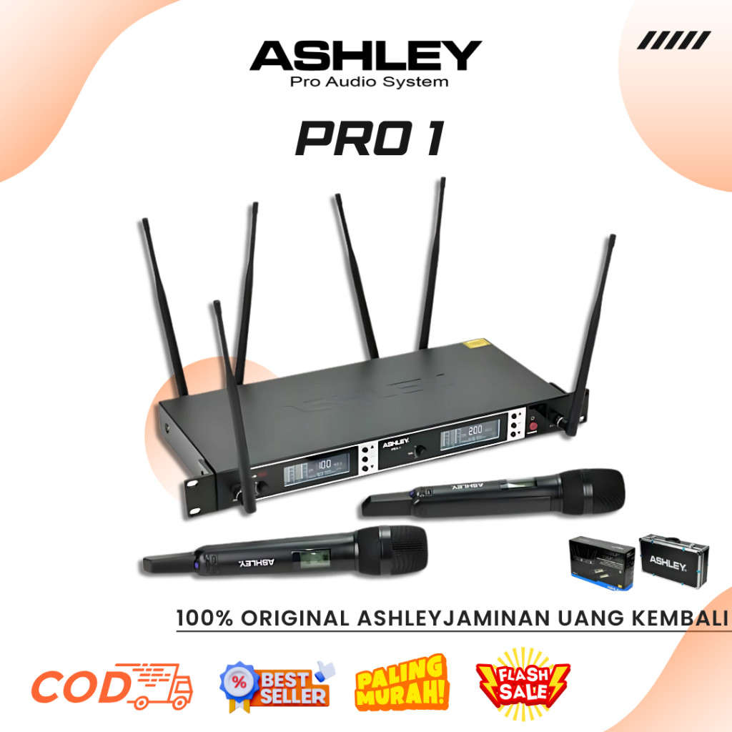 Mic Wireless Ashley Pro 1 PP Professional Dynamic Wireless Microphone