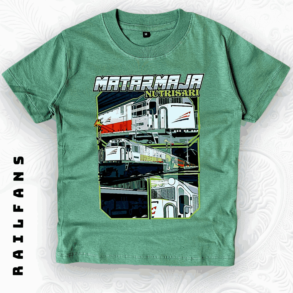 Kaos Anak Karakter Kereta Api Indonesia CC206 Usia 4 - 15 Tahun / Kaos Lokomotif CC206