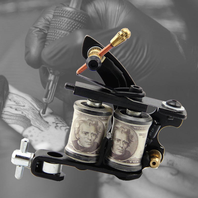 Mesin Tato Coil Profesional Black Tattoo Machine Shader Liner Coil Machine Peralatan Tato Alat