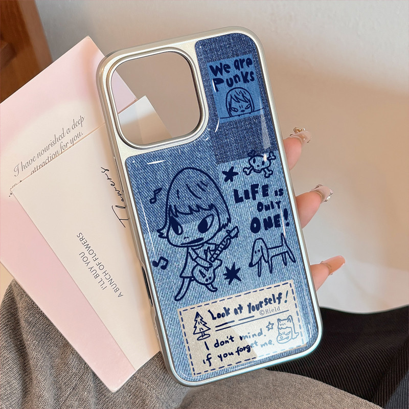 case for iphone xr 11 12 13 14 15 16 17 pro max plus air back cover Yoshitomo Nara pattern tpu case 