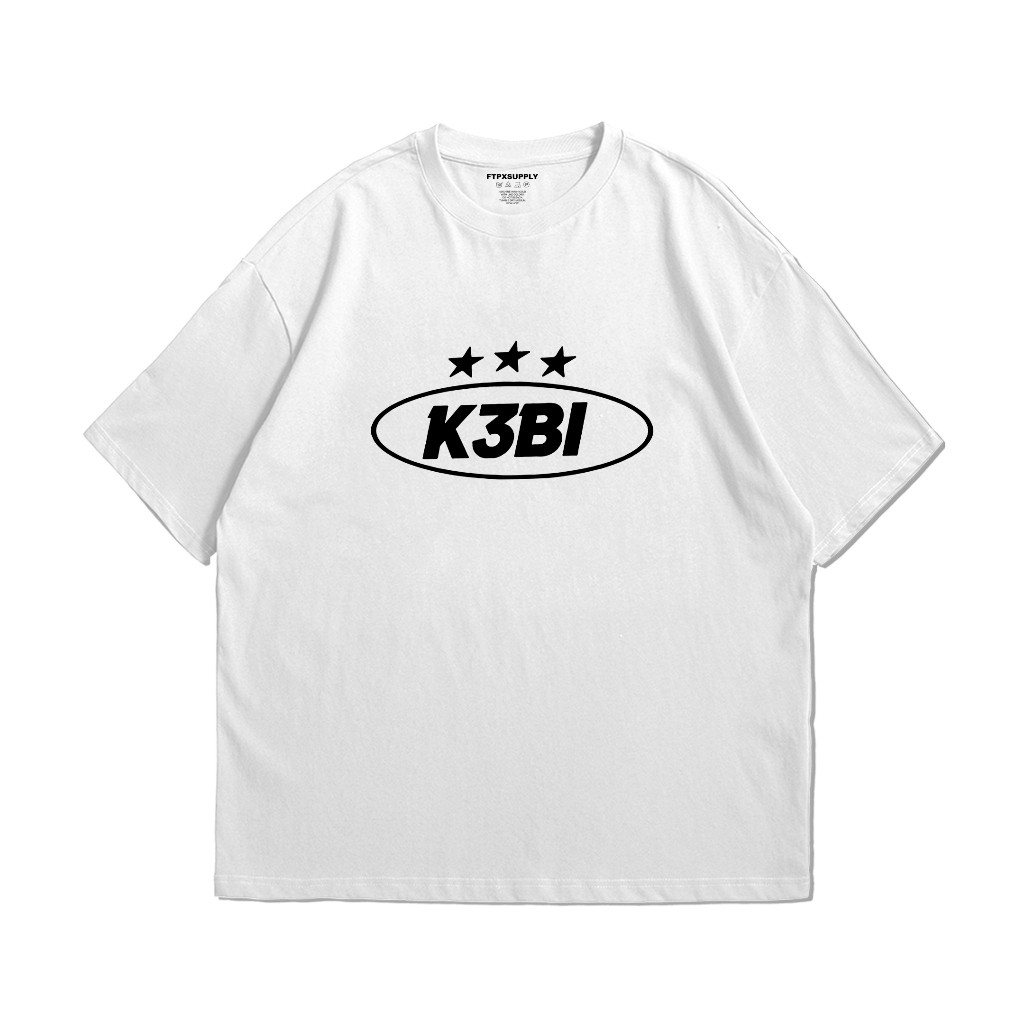 T-SHIRT K3BI - LOGO STAR WHITE / KEILANDBOI KRAZY BRAZY / BAHAN COTTON 24S / KAOS FTPXSUPPLY Baju Ka