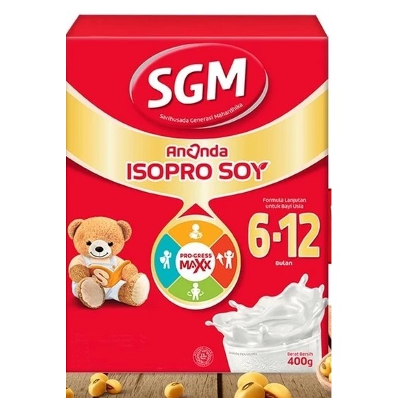 Susu SGM isopro soy Soya 6-12 bulan 400gr exp apr 2028