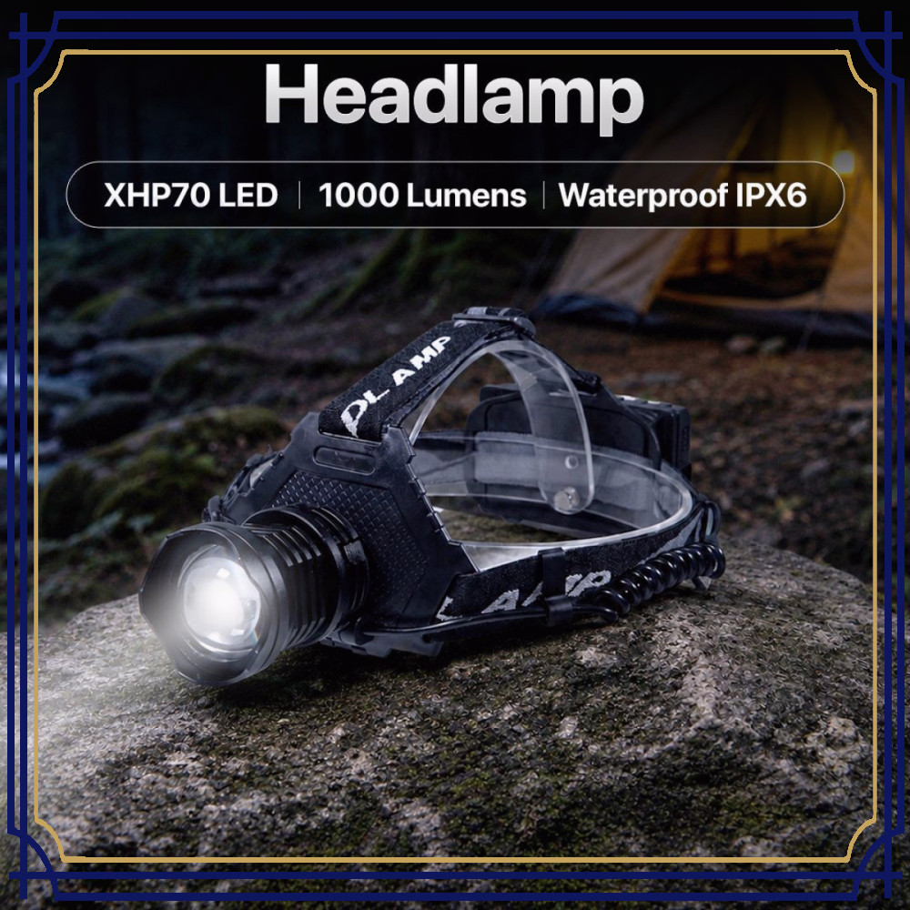 Senter Headlamp LED XHP70 1000 Lumens - P70