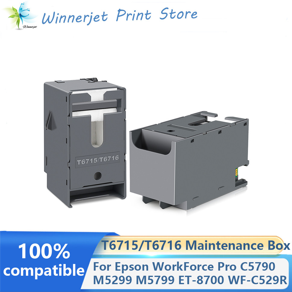 T6715 T6716 Maintenance Box Waste Ink Tank For Epson WorkForce Pro C5790 M5299 M5799 ET-8700 WF-C529