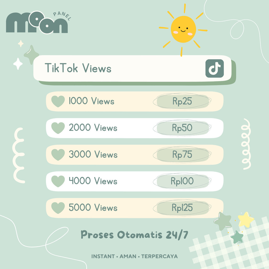 MOONPANEL – View Tiktok Real Permanen Indonesia Mix Worldwide | Views Tiktok.FYP Permanen Gratis Ref