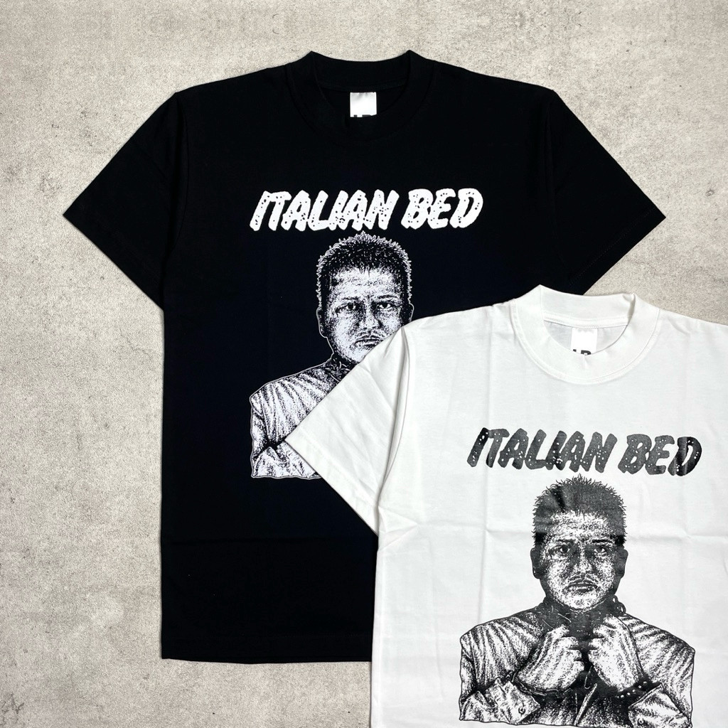 Italian Bed - Migraine & Acceptance Tour ‘25 | Tshirt Black & White Kain Katun Combed 24s Tebal Adem