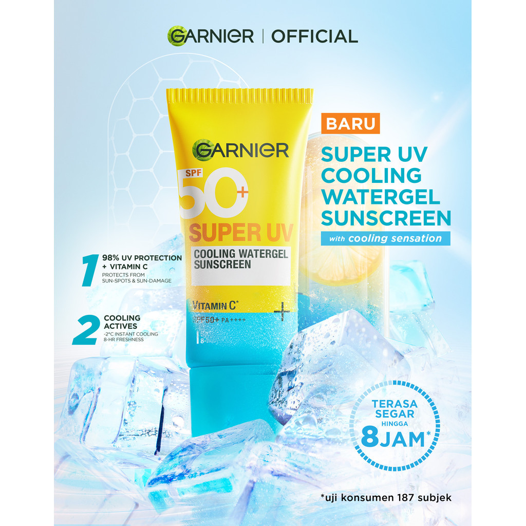 GARNIER SUPER UV COOLING WATERGEL SUNSCREEN WAJAH SPF 35 20ml - ABH