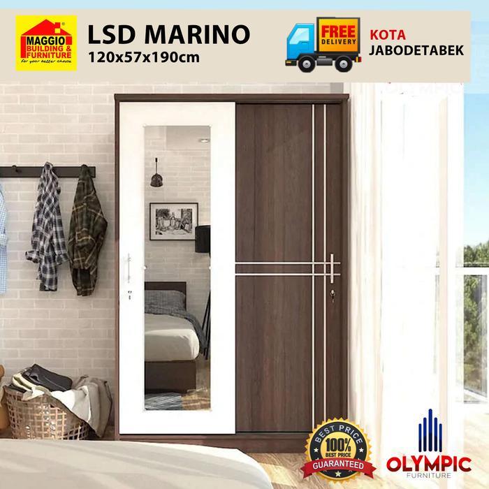 LEMARI PAKAIAN PLASTIK SLIDING - LEMARI PAKAIAN 2 PINTU - LEMARI PAKAIAN SLIDING - WSD PALAZIO/ LSD 