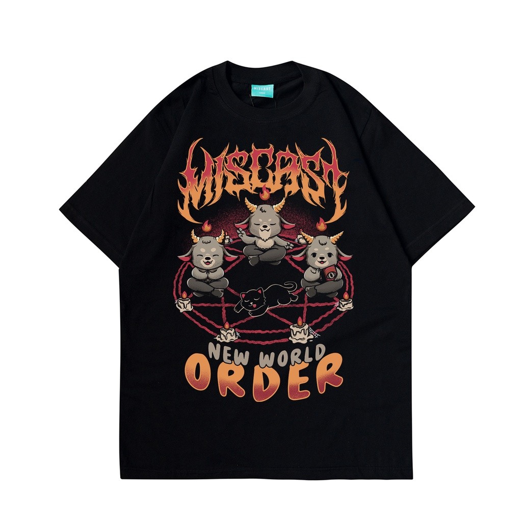 Miscast - Oversized Kaos - Baphomet Cute - Hitam