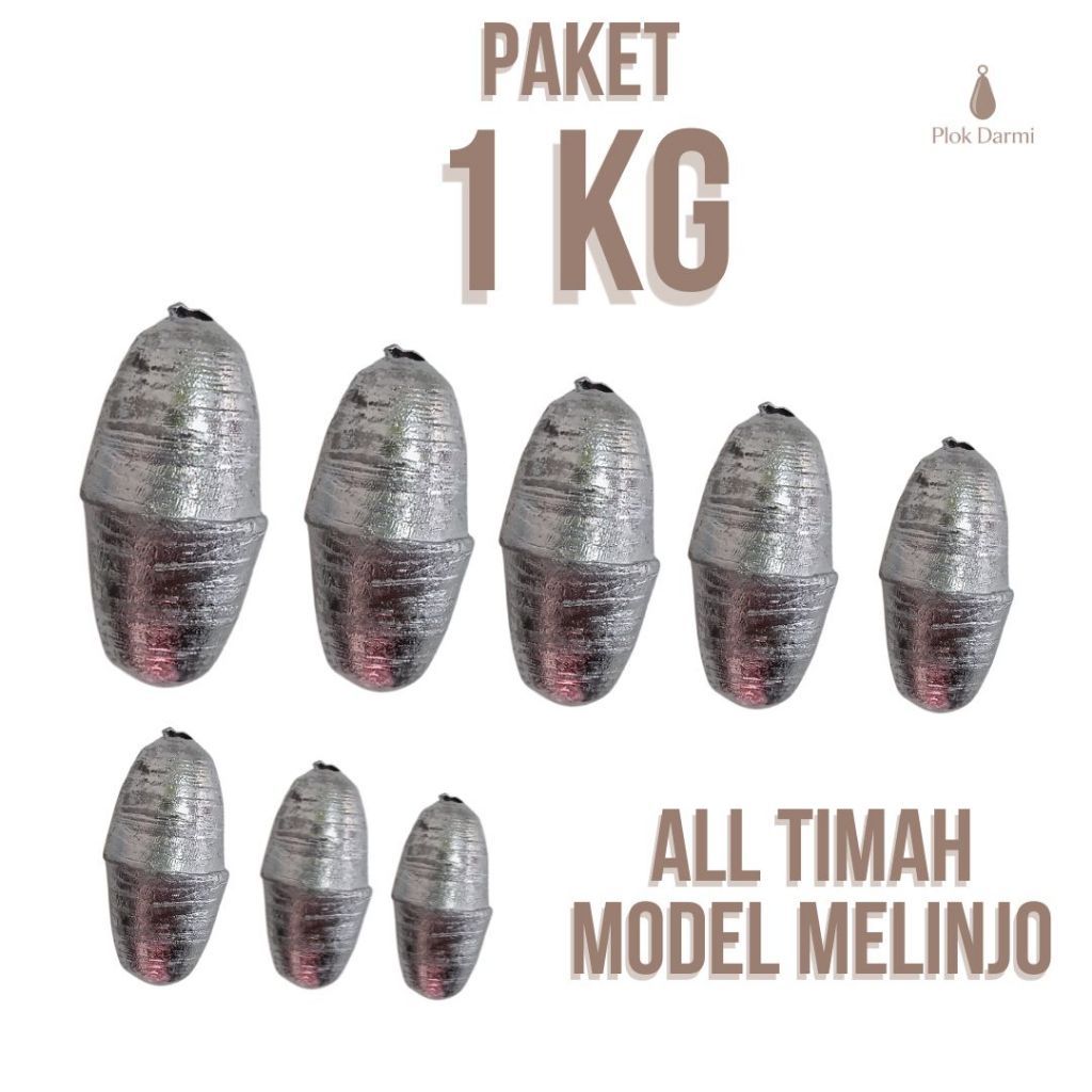 CANDUSHOP Paket 1 KG Timah Model Melinjo Timah Pemberat Pancing Murah