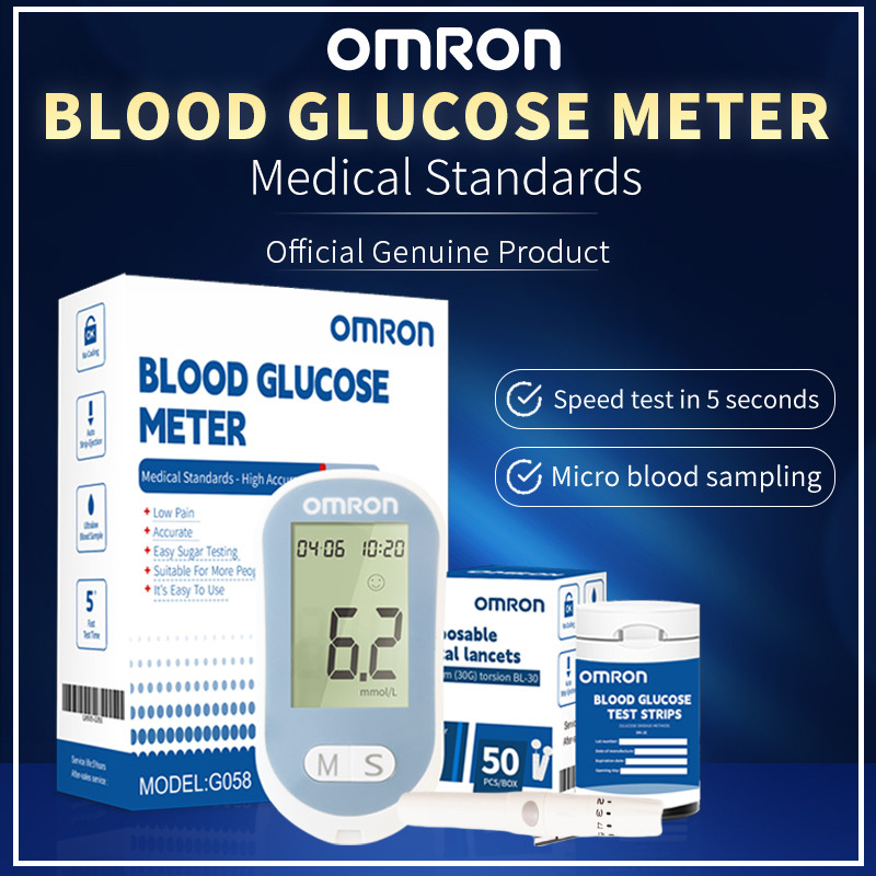 OMRON cek gula darah I alat cek gula darah akurat I Gula Darah Alat Tes Gula Darah Instant Alat Cek 