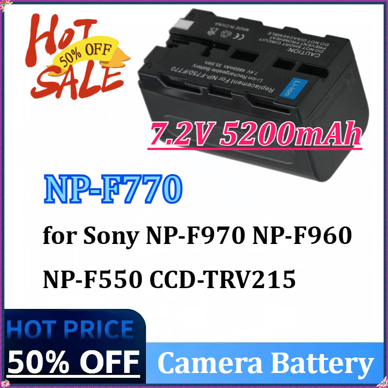 New 7.2V 5200mAh NP-F770 NP Camera Battery for Sony NP-F970 NP-F960 F750 NP-F730 NP-F550 CCD-TRV215 
