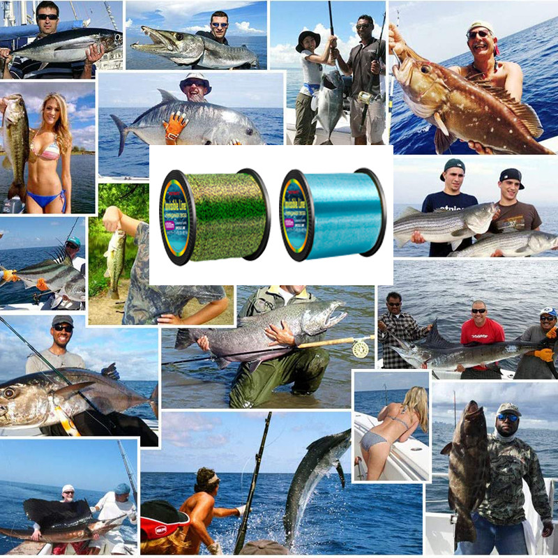 500m 1000m 3000m Speckle Fishing line 3D Invisible Spotted Line Monofilament Fluorocarbon Coated Fis