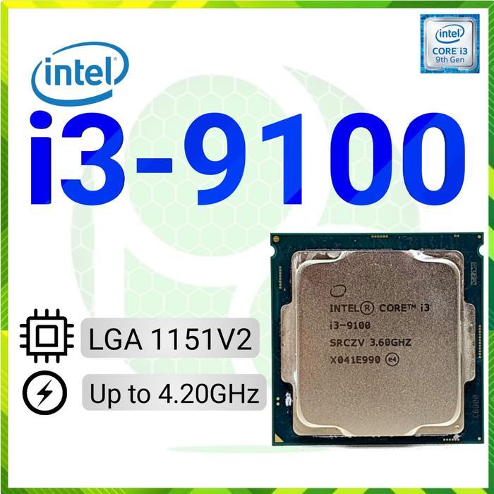 Processor Intel Core i3 9100 | 1151 v2 Prosesor CPU PC RAM Mobo DDR4 by Josscom