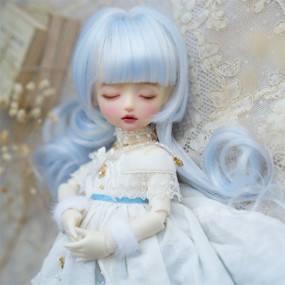 Multicolor Bjd Doll Wig High Temperature Fiber Handmade BJD SD Doll Hair Curly Hair Cute Bjd Wig Acc