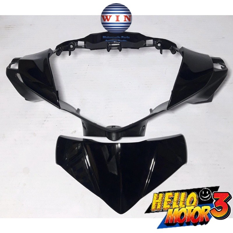 Batok Depan Supra X 125 Helm In 2011 2012 2013 Hitam | front handle cover WIN | kepala lampu motor h