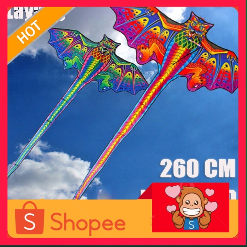 Layang Layang Naga Besar 3D Layangan Elang Naga Jumbo 3D ekor pnjng ukuran 160 x 260 cm
