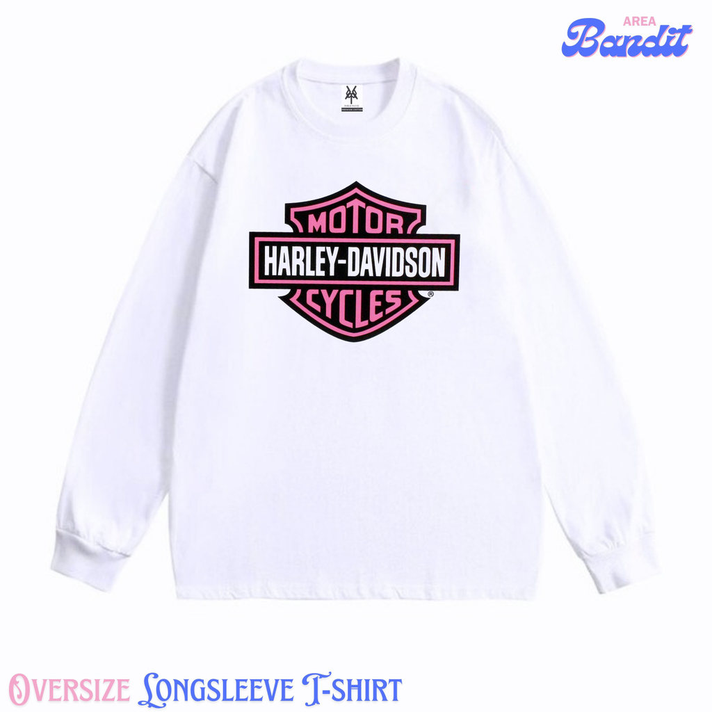 BANDITAREA "harley Davidson bikers" Oversize Longsleeve T-shirt Vintage tee