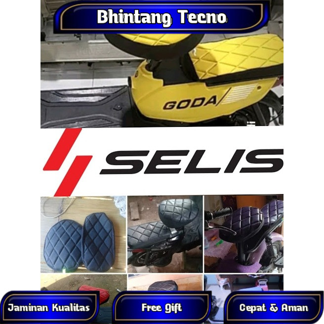 Sarung jok sepeda listrik model wajit  / Bungkus sadel selis model wajit