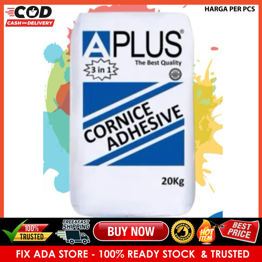 A Plus Cornice Adhesive 1 Kg Kompon Plamir Plester Gypsum Aplus Pengerjaan Cornice List Profil Perek