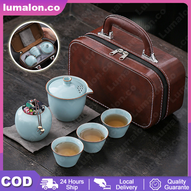 5 Pcs Tea Pot Tea Set Gift Set Premium Keramik Lengkap Hampers Kado Set Unik Teaset Cangkir Teapot T
