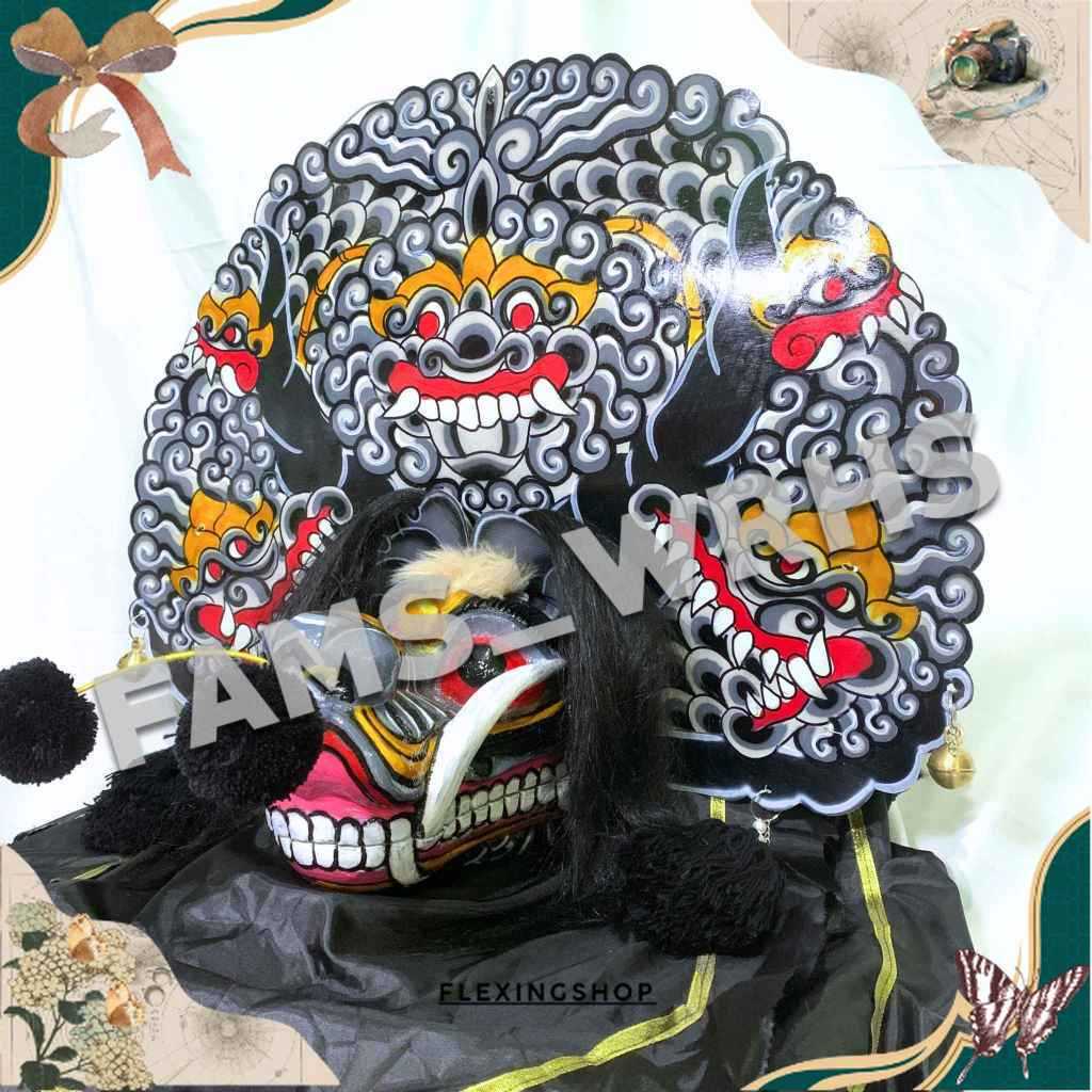 Barongan Siung Gantung Asli Kayu Solid Termurah