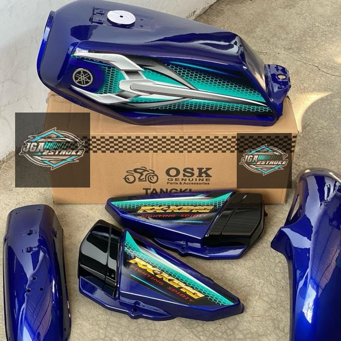 BODY SET TANGKI YAMAHA RX KING BODI FULLSET RX KING TAHUN 2007 PEREDAM WARNA BIRU
