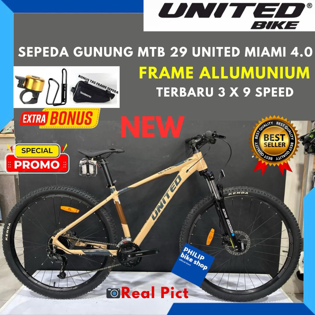 Sepeda Gunung MTB 29 / 27,5 United Miami 4.0 Miami 3.0 Terbaru
