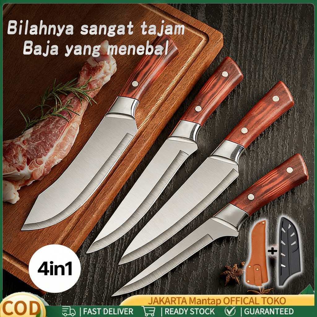 Pisau Boning Profesional / Pisau Dapur Stainless Steel Daging Boning Pisau super tajam baja asli imp