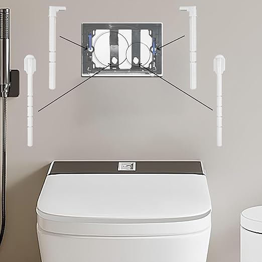 Toilet Push Rod Set Compatible with Geberit Sigma01, 20 & 30, 241874001  Replacement WallMounted Tan