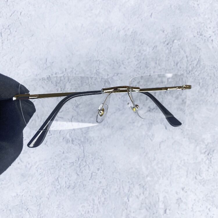 BOYSEEN Rimless Glasses Man Stylish Sunglasses Woman Pink Blue Eyewear UV400 Gradient Color Sunglass