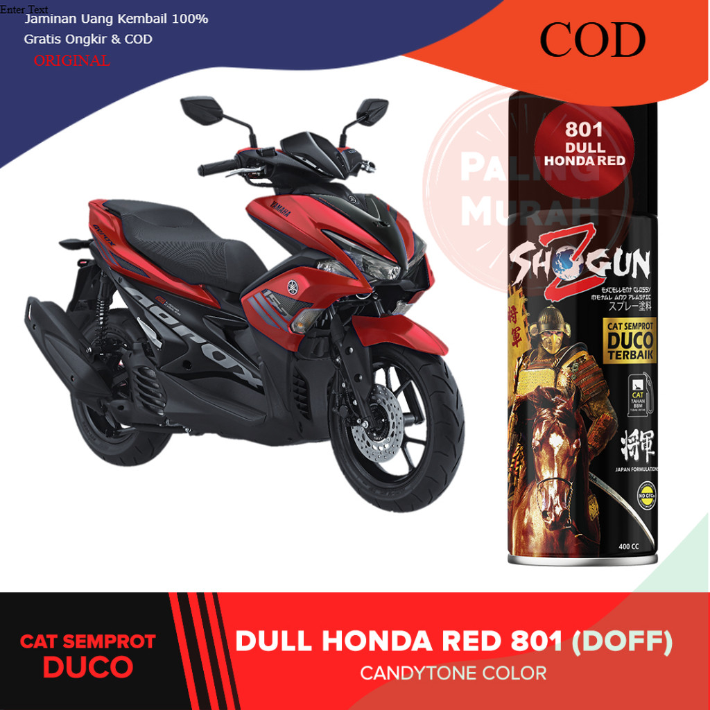 JAPAN Cat Semprot Motor Shogun Z Paint Merah Doff - Dull Honda Red 801/ Warna PCX