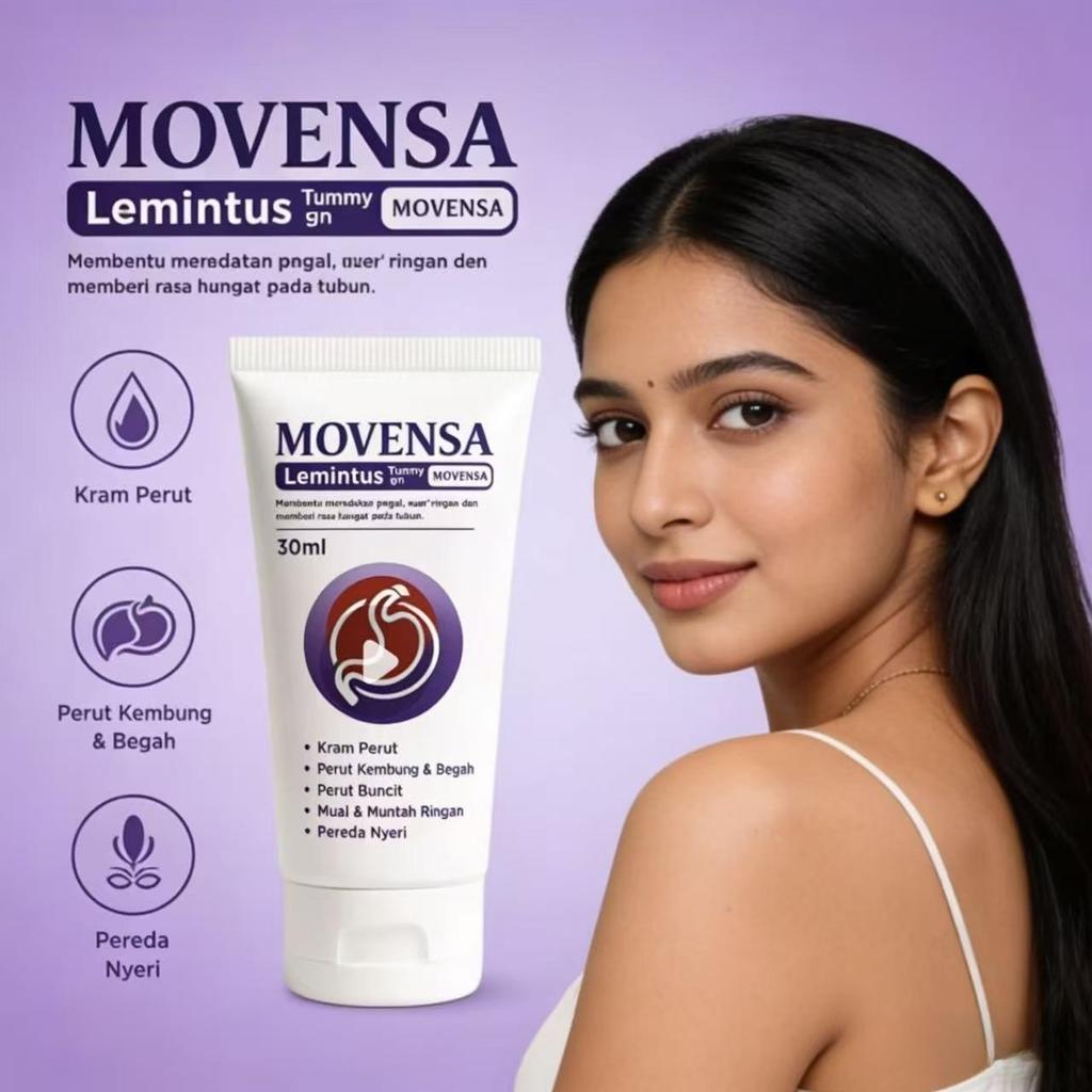Movensa Gel Cream Original Soothing Krim Herbal Pereda Nyeri Perut Aman untuk Sehari-hari
