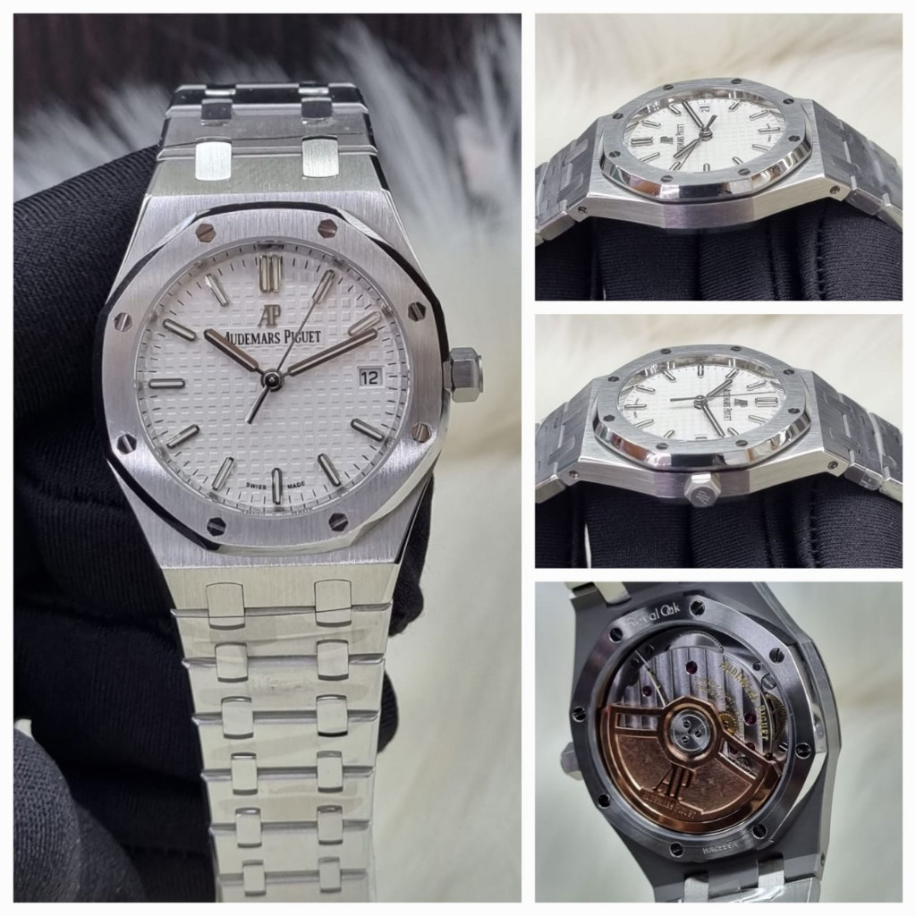 AUDEMARSmAJUWAATCHPIGUET ROYAL OAK LADY SILVER WHITE DIAL BF FACTORY SWISS AUTOMATIC MOVEMENT