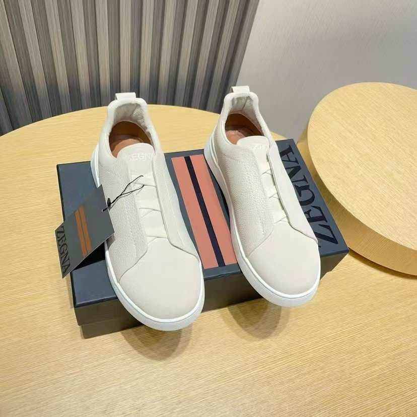 Zegna's new men's casual shoes, fashionable cowhide sports shoes, one foot lazy shoes
