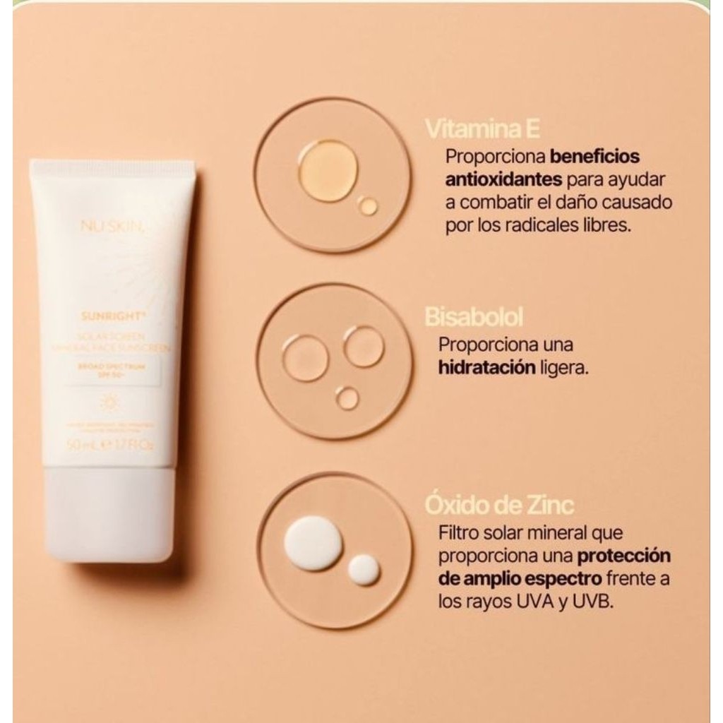 Nu Skin Sunright Mineral Face Sunscreen SPF 50+ PA++++ - 50ml Original