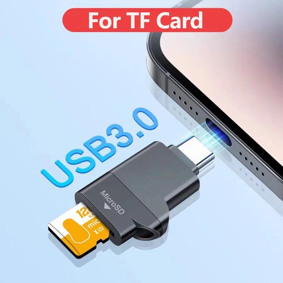 Mini TF Card Reader USB 3.0 High Speed  Type C Memory Card Adapter Smart Cardreader for Xiaomi Saums